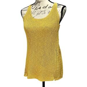 Sparrow Sweater Women's Yellow Knit Sleeveless Tank Top Anthropologie Casual